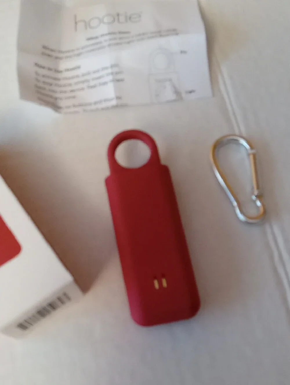 NIB Hootie Personal Safety Alarm for Women, Men, & Kids - Keychain Alarm- RED